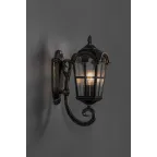 Светильник PL102 60W 230V E27 250х160х370 черное золото (на стену вверх)