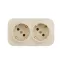 Quteo Розетка двойная с заземлением без шторок - 16 A - 250 В IP 20 - Слоновая кость