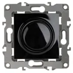 Светорегулятор поворотно-нажимной, 400ВА 230В, Эра12, чёрный,12-4101-06