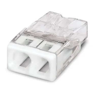 Клемма 2x2.5мм белая/прозрачная