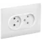 SKANDY Розетка 2-местная без заземления без защитных шторок 10А в сборе SK-R10W арктический белый IEK