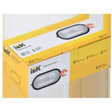 Светильник НПП1401 белый/овал 60Вт IP54 IEK