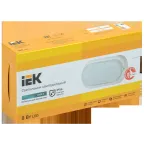 Светильник светодиодный ДПО 4011 8Вт IP54 4000K овал белый пластик IEK