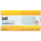 Светильник светодиодный ДПО 4011 8Вт IP54 4000K овал белый пластик IEK