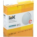 Светильник светодиодный ДПО 4002 12Вт IP54 4000K круг белый пластик IEK