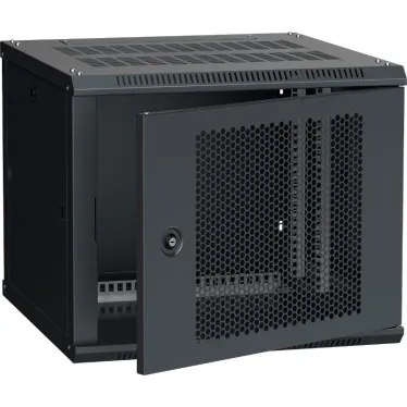 Шкаф LINEA W 9U 600x600 мм дверь перфорированная RAL9005