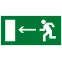 Знак эвакуационный E 04 ''Направление к эвакуационному выходу налево''' 150х300 мм, пластик ГОСТ Р 12.4.026-2001