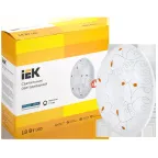 Светильник светодиодный ДПБ 2004 18Вт IP20 4000К круг белый IEK