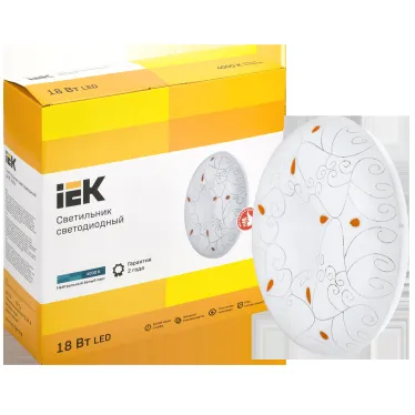 Светильник светодиодный ДПБ 2004 18Вт IP20 4000К круг белый IEK