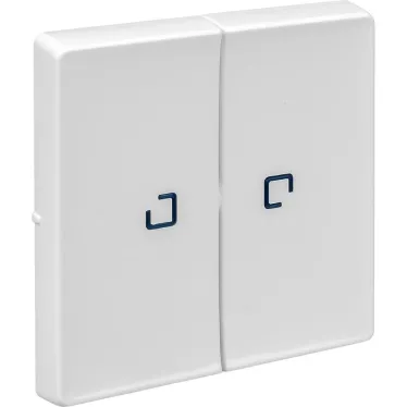 Valena LIFE Лицевая панель для выключателя двухклавишного с подсветкой Белая