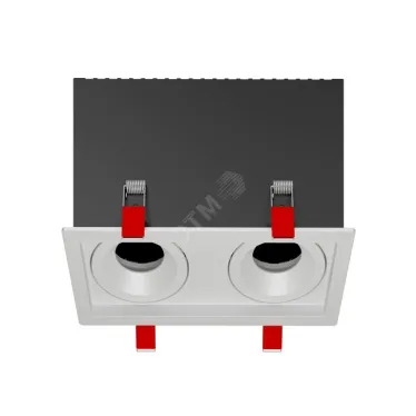 Рамка для модульного светильника FLEX 50 12 двойная встраиваемая 110х220х130мм RAL9010 поворотная | V1-R0-00435-10013-2000000 | VARTON