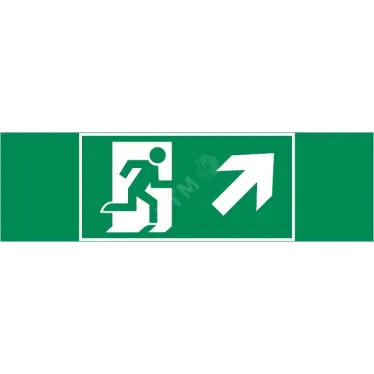 Пиктограмма (наклейка) "ФИГУРА / СТРЕЛКА ВПРАВО ВВЕРХ" 310х90мм для аварийно-эвакуационного Свет-к а Basic IP65 | V5-EM02-60.002.023 | VARTON