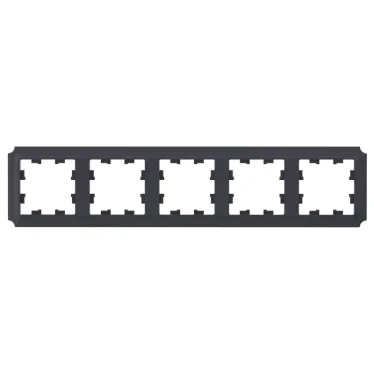 ATLASDESIGN ANTIQUE 5-постовая рамка, универсальная, КАРБОН