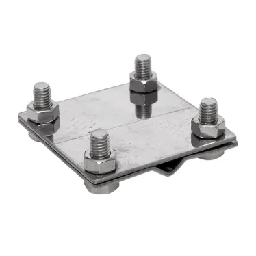 Зажим заземлитель 20 - полоса 50 (пластина 70х80мм) Ni PROxima