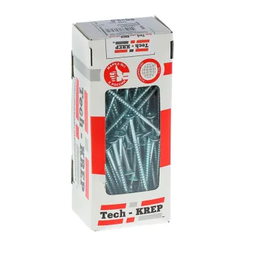 Шуруп универсальный 5х80 потайная головка, остроконечный, оцинкованный (100шт) - коробка