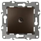 Розетка TV проходная, Эра12, бронза, 12-3102-13