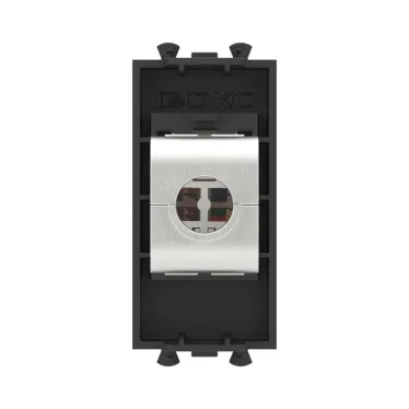 Avanti Компьютерная розетка RJ-45 без шторки модульная, кат.5е экранированная, Черный матовый, 1 модуль