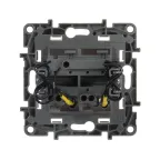 ETIKA Выключатель двухклавишный с подсветкой белый безвинтовые зажимы 10АХ