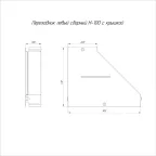 Переходник левый с крышкой Стандарт 500х200х100