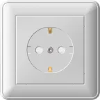W59 Розетка скрытая с заземлением бежевая