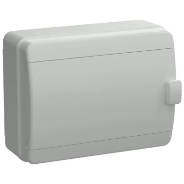 Корпус пластиковый навесной на 18 модулей КМПн-18 IP65 TEKFOR серая непрозрачная дверь