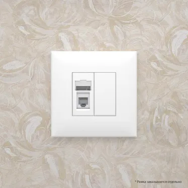 Avanti Розетка телефонная в стену одинарная, ''Белое облако''