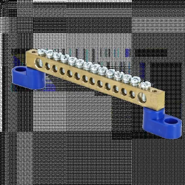 Шина нулевая 63.14 2 изолятора стойка (10шт) латунь