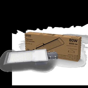 Светильник уличный консольный ДКУ 80 Вт 8000 лм 5000К AC 220В IP65 420х160х57мм широкая КСС Ш Avenue Gauss