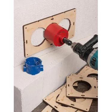 Комплект шаблонов для подрозетников диаметром 82 мм Expert