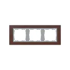 Рамка на 3 поста, S82N, венге - алюминий (дерево)