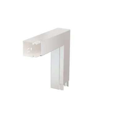 Плоский угол с крышкой кабельного канала LKM 40x40 мм (сталь, белый)