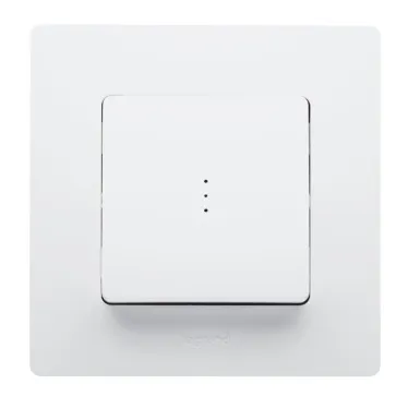 ETIKA Переключатель одноклавишный с подсветкой белый автоматические зажимы 10AX