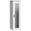 Шкаф сетевой 19' LINEA N 33U 600х600мм стеклянная передняя дверь серый
