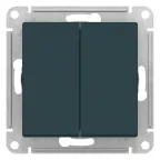                  ATLASDESIGN 2-клавишный ВЫКЛЮЧАТЕЛЬ с самовозвратом, сх.2, 10А, механизм, ИЗУМРУД
               