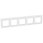 VALENA Рамка 5 постоа горизонтальная белый/кристалл