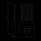 Светильник уличный консольный ДКУ 120 Вт 14400 лм 5000К AC 220В IP65 535х260х64мм широкая КСС Ш Qplus Gauss