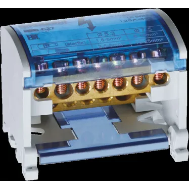 Шина нулевая на DIN-рейку в корпусе 2х7 групп
