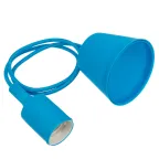 Патрон E27 силиконовый со шнуром 1 м синий | 11-8885 | Rexant