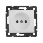 VALENA Розетка без заземления без шторок в рамку белая