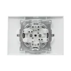 Валенсия розетка 2-местная с/з 16А белая с защ. штор.