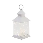 Декоративный фонарь с росой, белый корпус, размер 10,7х10,7х23,5 см, цвет теплый белый | 513-050 | NEON-NIGHT