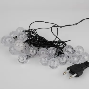 Гирлянда светодиодная Нить Шарики ENIN - 25BG кракле d25мм, 2 м, RGB, 220V | Б0055997 | ЭРА