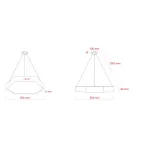 Светильник LED Geometria Hexagon SPO-121-B-40K-038 38Вт 4000K 4000Лм IP40 600*80 черный подвесной драйвер внутри