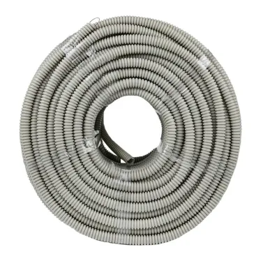 Труба гибкая 16мм с протяжкой серая (100м) Plast