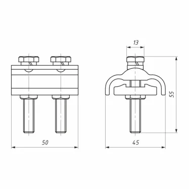Зажим плашечный CD 150 (16-150/16-150 мм2) | 11100561 | NILED