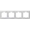КВАРТА Рамка горизонтальная белая 4 поста
