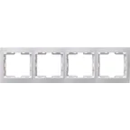 КВАРТА Рамка горизонтальная белая 4 поста