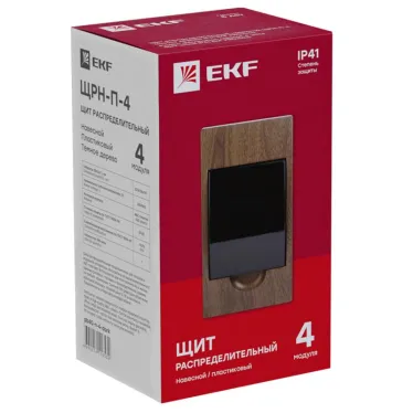 Щит распределительный навесной ЩРН-П- 4 темное дерево IP41 PROxima