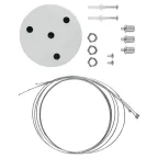 Светильник LED Geometria Quadro SPO-163-W-40K-050 50Вт 4000К 3700Лм IP40 600х80 белый подвесной драйвер внутри