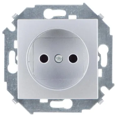 Розетка 2P, 16А, 250В, винтовой зажим, алюминий